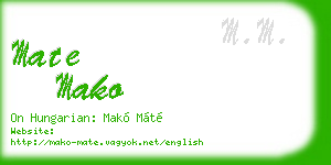 mate mako business card